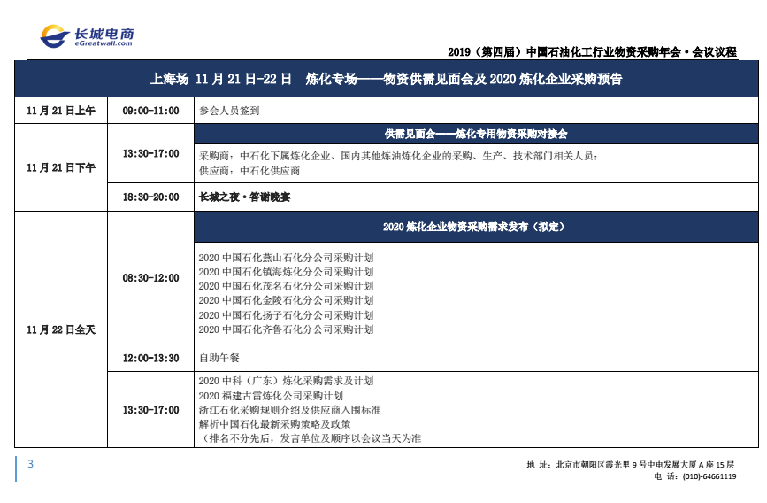 2019（第四屆）中國(guó)石油化工行業(yè)物資采購(gòu)年會(huì)·會(huì)議議程 企業(yè)動(dòng)態(tài) 第6張